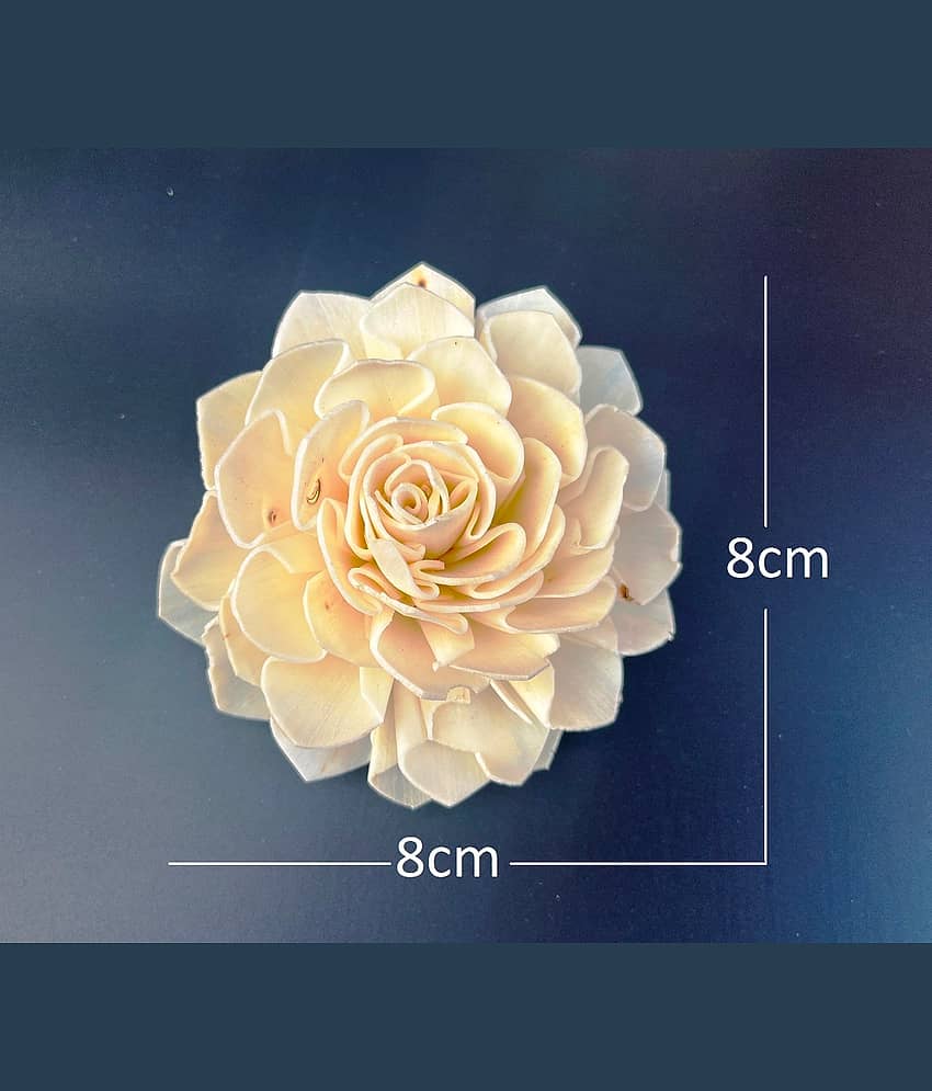PUPRIWALL - White Dahlia Artificial Flower ( Pack of 10 ) view 2