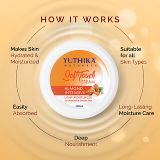 Yuthika Face Moisturizer For Women Men Almond Intensive For Hydrated Smooth Skin 100ml view 2