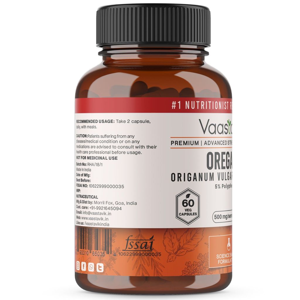 Vaastavik Oregano Supplements 60 Veg Capsules view 2