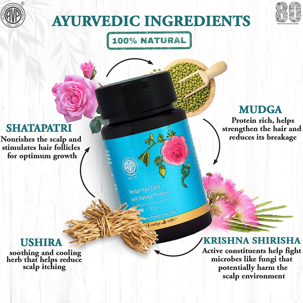 Kesini Ayurvedic Herbal Hair Cleanser Cum Hair Mask, Chemical Free, Goodness Of 7 Herbs - 40g view 2