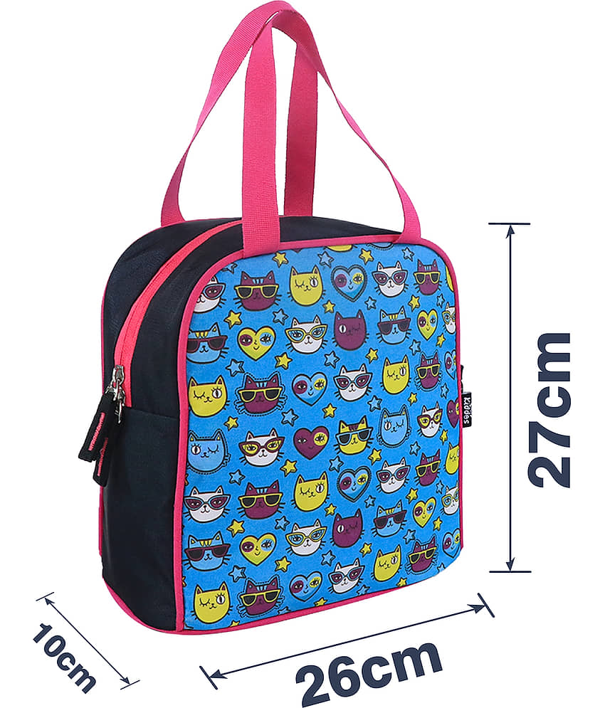 joy lunch bag-Kitty Theme - Teal Blue view 2