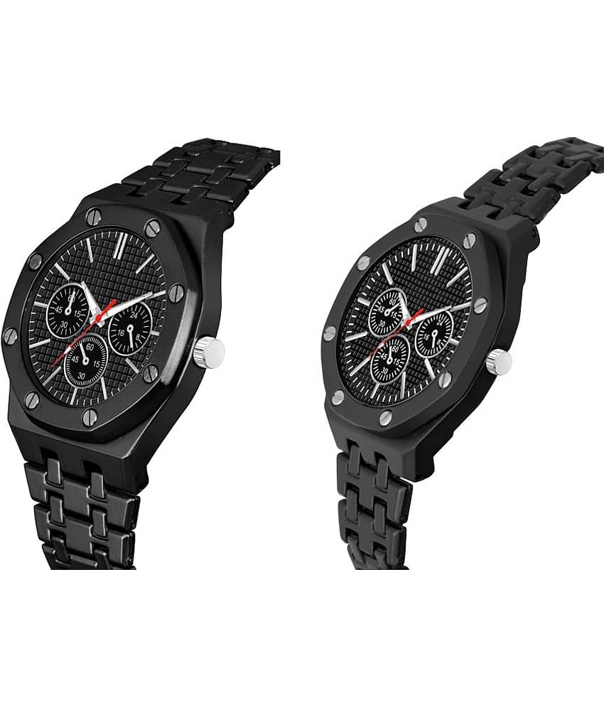 acnos Silver Stainless Steel Analog Couple's Watch view 2