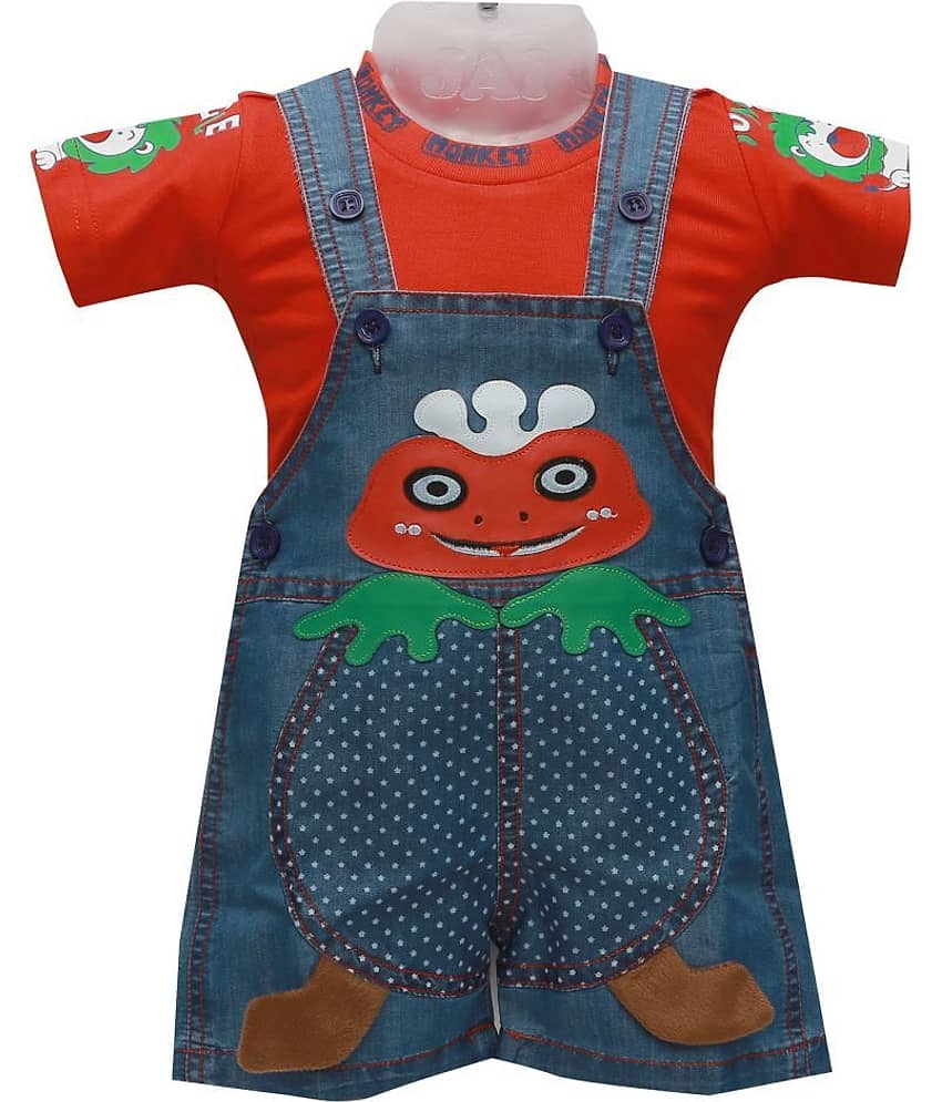Zadmus Unisex for Baby Cotton Blend Bodysuit ( Red )