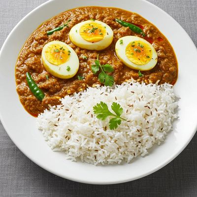 Egg Curry & Jeera Rice