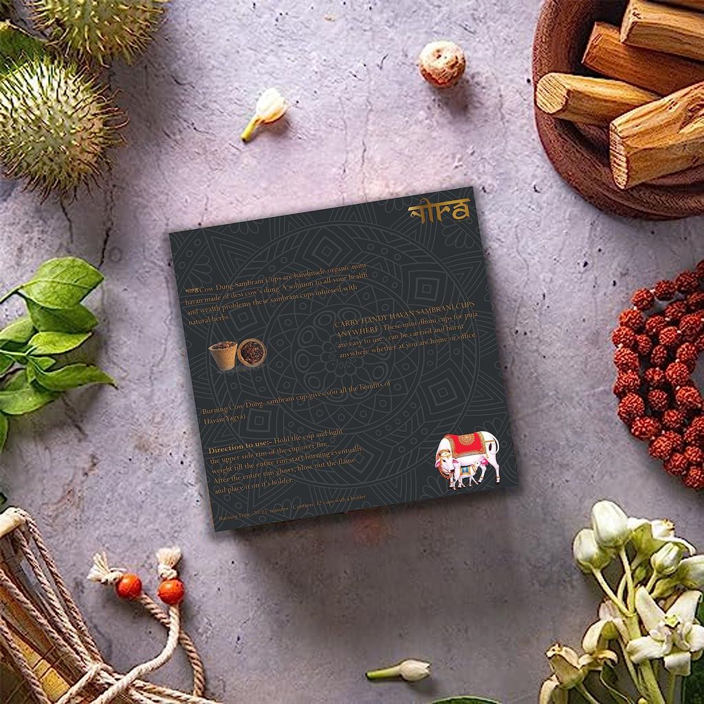 Nira Fragrances Lavender Incense sambrani Cups I 12 Havan Pcs + 1 Free Stand I Natural Cow Dung Dhoop Havan Cup I Dhuni for Pooja I Organic Fragrance view 2