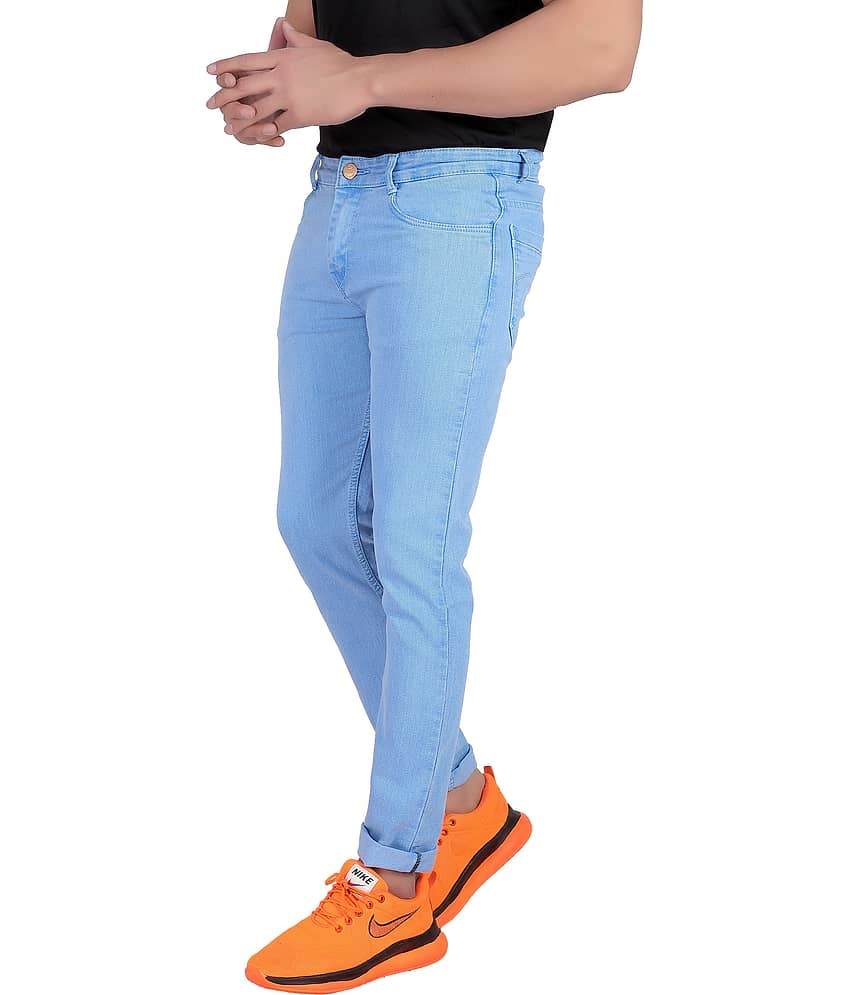 RAGZO - Light Blue Denim Slim Fit Men's Jeans ( Pack of 1 ) view 2