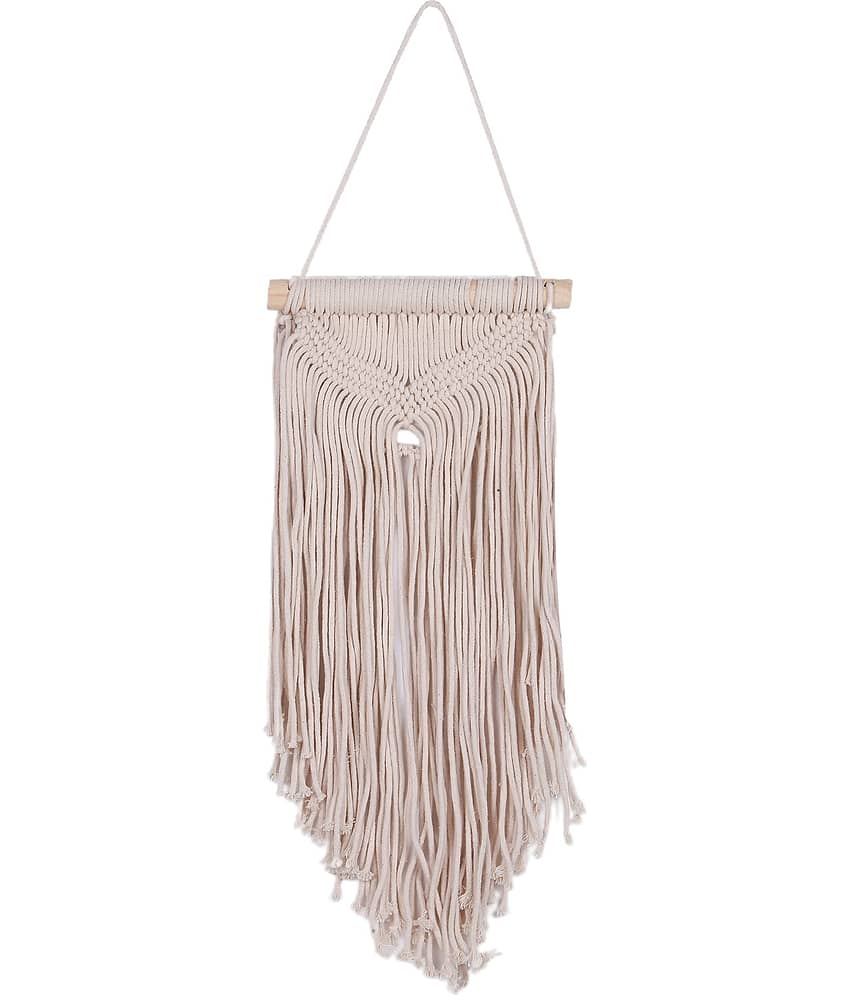 NUEVOSGHAR MACRAME WALL HANGING Door Hanging White - Pack of 1 view 2