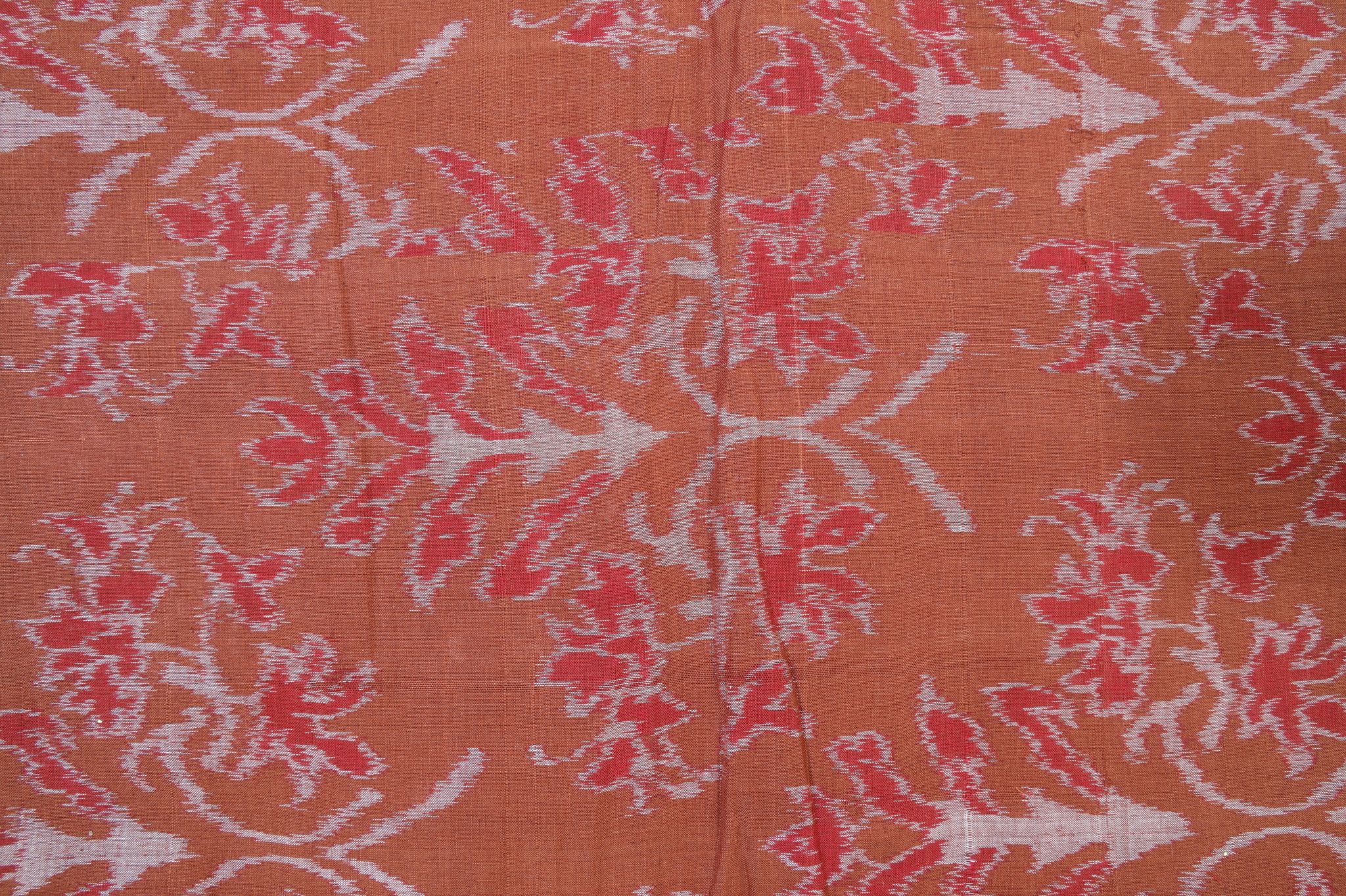 Sambhalpuri Elegant Brown Floral Ikkat silk cotton Fabric -GI Tagged view 2