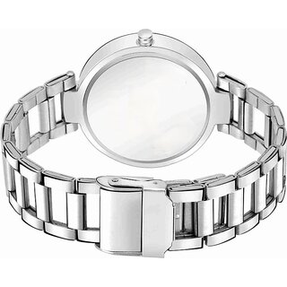 New Collection Latest Designer Round Black Dial Chrome Plated Premium Quality Analog Watch For Women view 2
