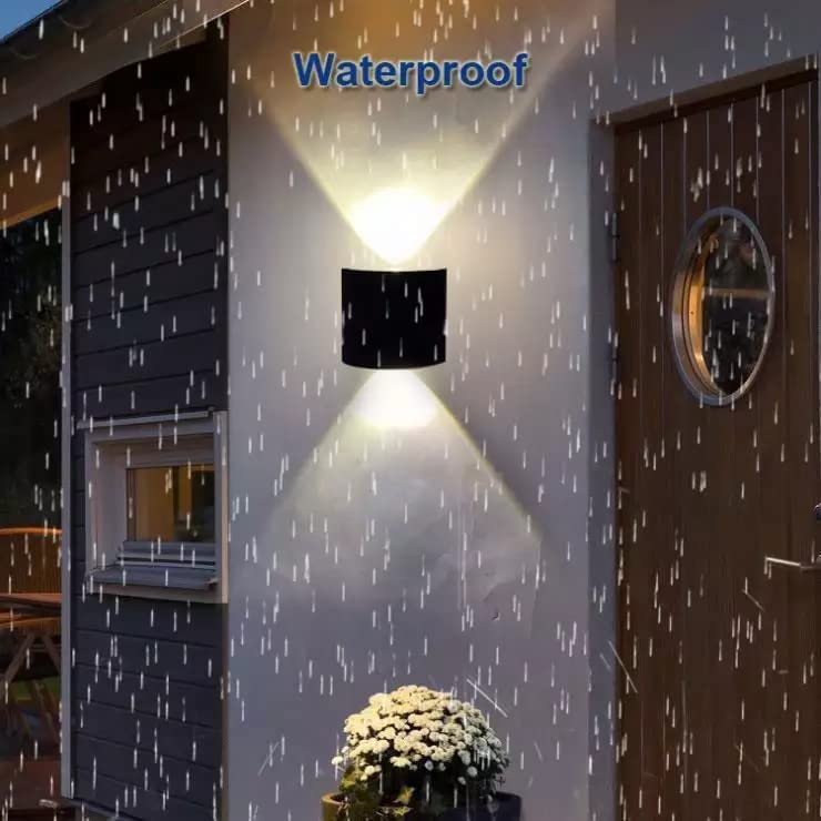 DAYBETTER� 2W U Shape IP65 Waterproof Outdoor Wall Lights,Up and Down LED Porch Lights, Outdoor Wall Lamp Suitable for Garden & Patio Lights,Elevationl Light(Warm White)-Pack of 1 view 2