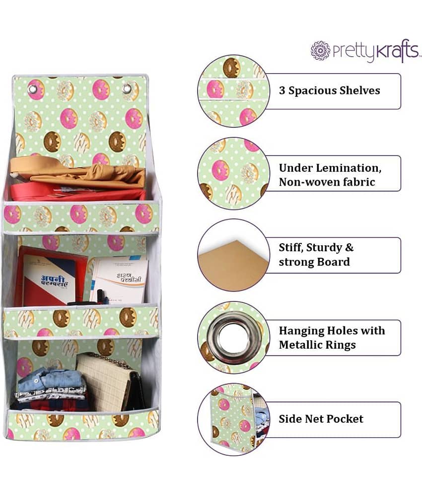 PrettyKrafts Fun Hanging Rack with Folding Wall Hanging Shelves (Single) Doughnut view 2