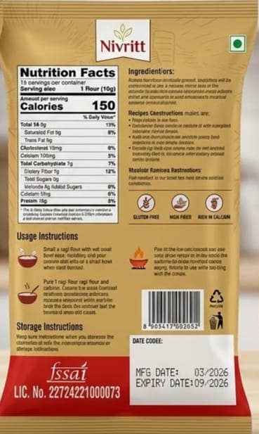 RAGI FLOUR 500GM view 2
