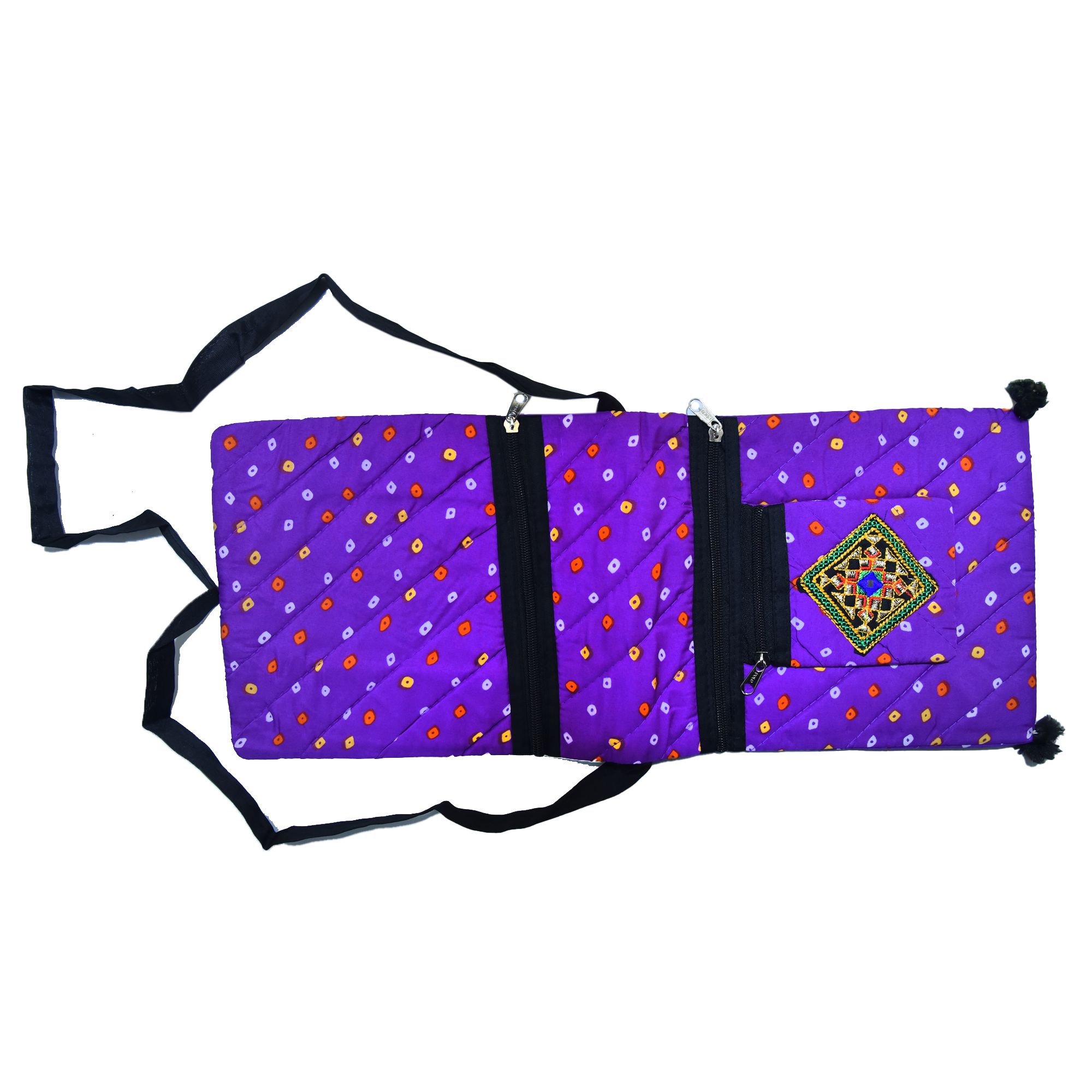 Tribes India Cotton & Sponge Purple Purse view 2