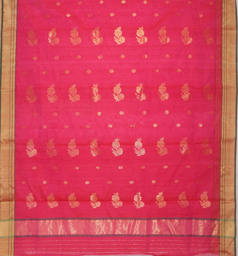 Handloom Chanderi Cotton Silk Saree view 2