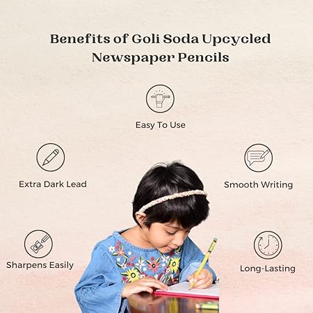 Goli Soda Upcycled Multicolor Newspaper Pencils (Pack Of 20) view 2