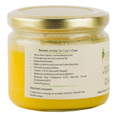 Praakritik Natural Desi Gir Cow A2 Ghee 250ml view 2