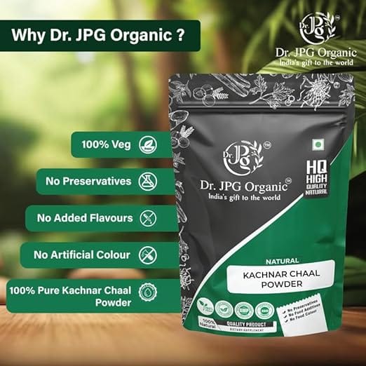 Dr JPG Organic Herbals Kachnar Chaal Powder | Bauhinia Variegate | 200g | SO & GMP Certiffied.(Pack Of 1) view 2