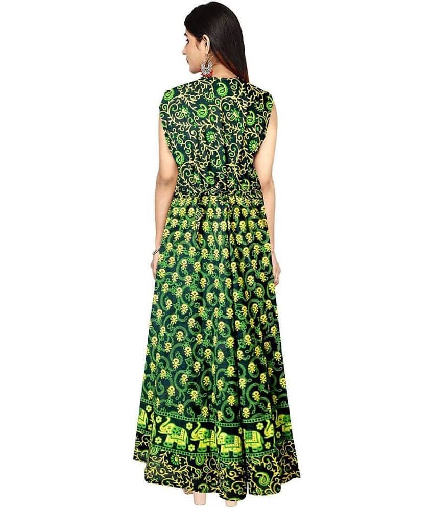 Rangun Cotton Green Regular Dress view 2