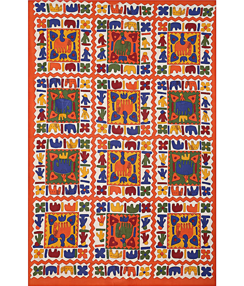 Uniqchoice Cotton Single Bedsheet ( Orange ) view 2