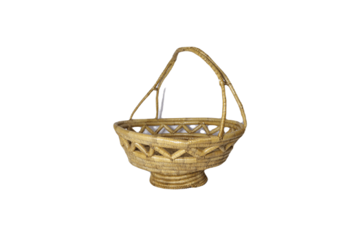Dhani Mart Handmade Cane Baskets Storage Decorative Cane Tray Basket With Handle for Home Kitchen Restaurant and Travel Use Natural Eco-Friendly Baskets view 2