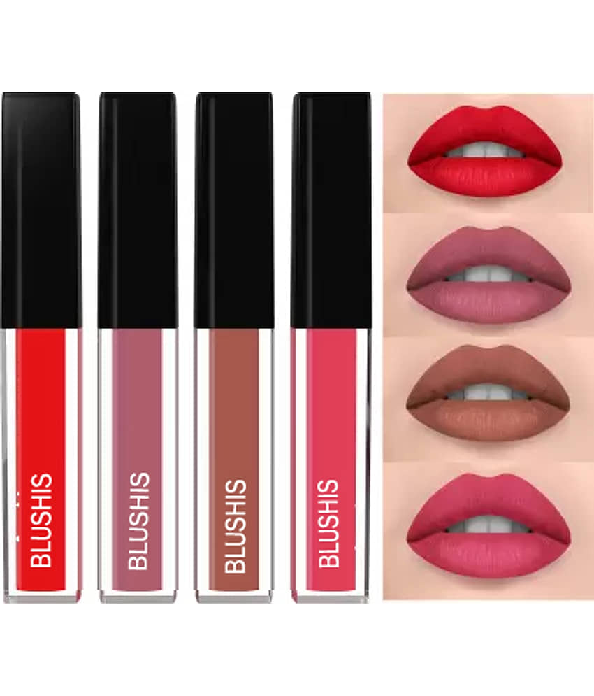 BLUSHIS All Day Long Multicolor Super Matte Hydrating Lipstick Combo (Pack of 6) view 2