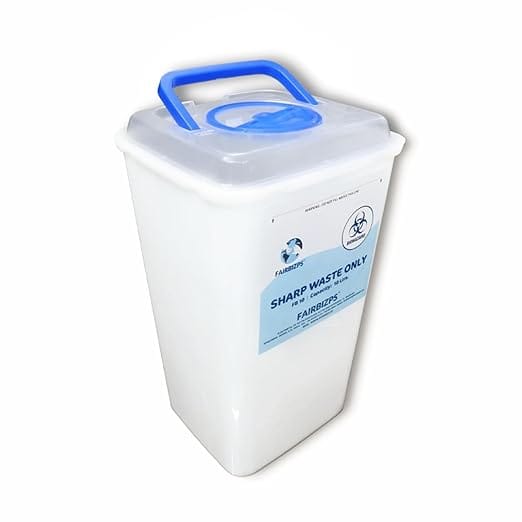 FAIRBIZPS Bio-Medical Sharps Container with Puncture Proof for Needles, Glass Waste and Metallic Implants-Capacity 10 LTR. view 2