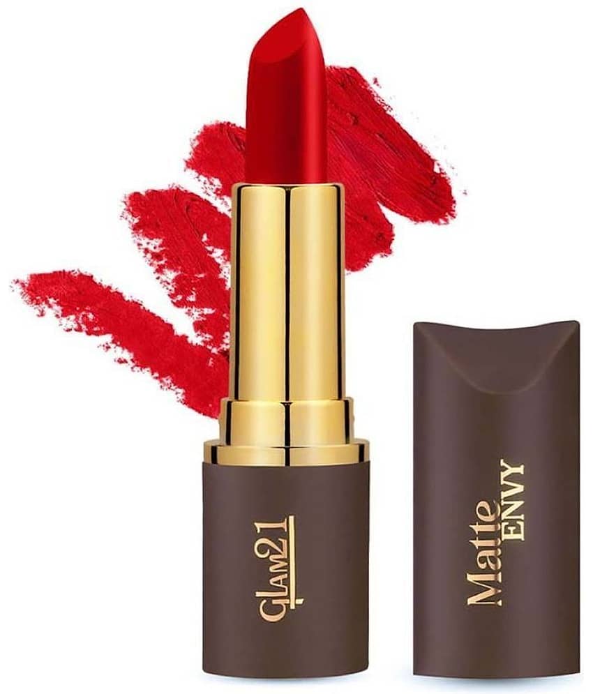 Glam21 Matte Envy Lipstick With Longlasting 24 Intense Colours & Creamy Texture 3.5gm Red Merlot-03 view 2