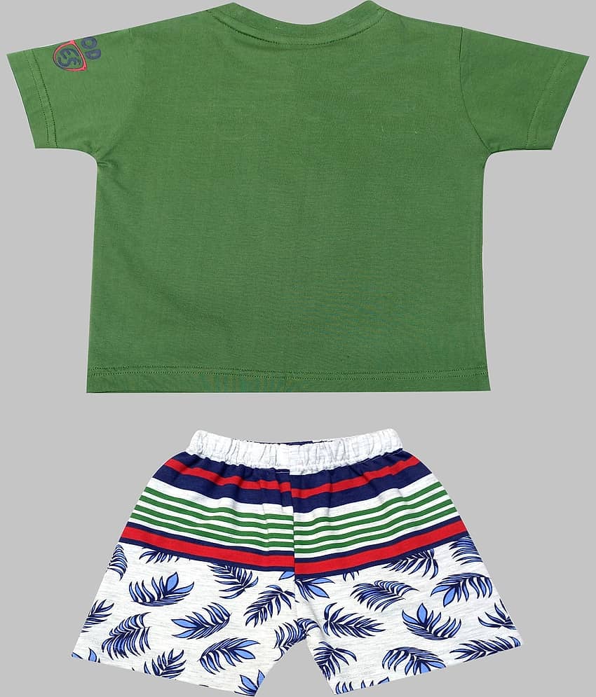 Kideon Pack of 1 Baby Boys 100% Cotton T-Shirt & Shorts ( Red ) view 2