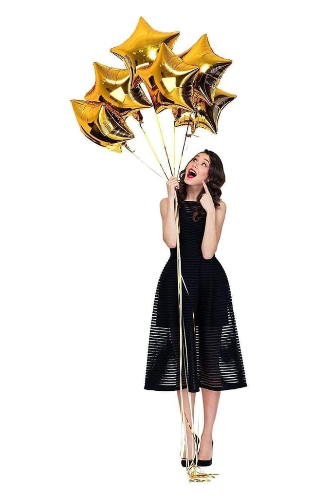 Clastik Decoration 18" inches Star Shape Party Decorative Foil Balloons for Birthday | Anniversary | Wedding Party - Pack of 5 Pcs view 2