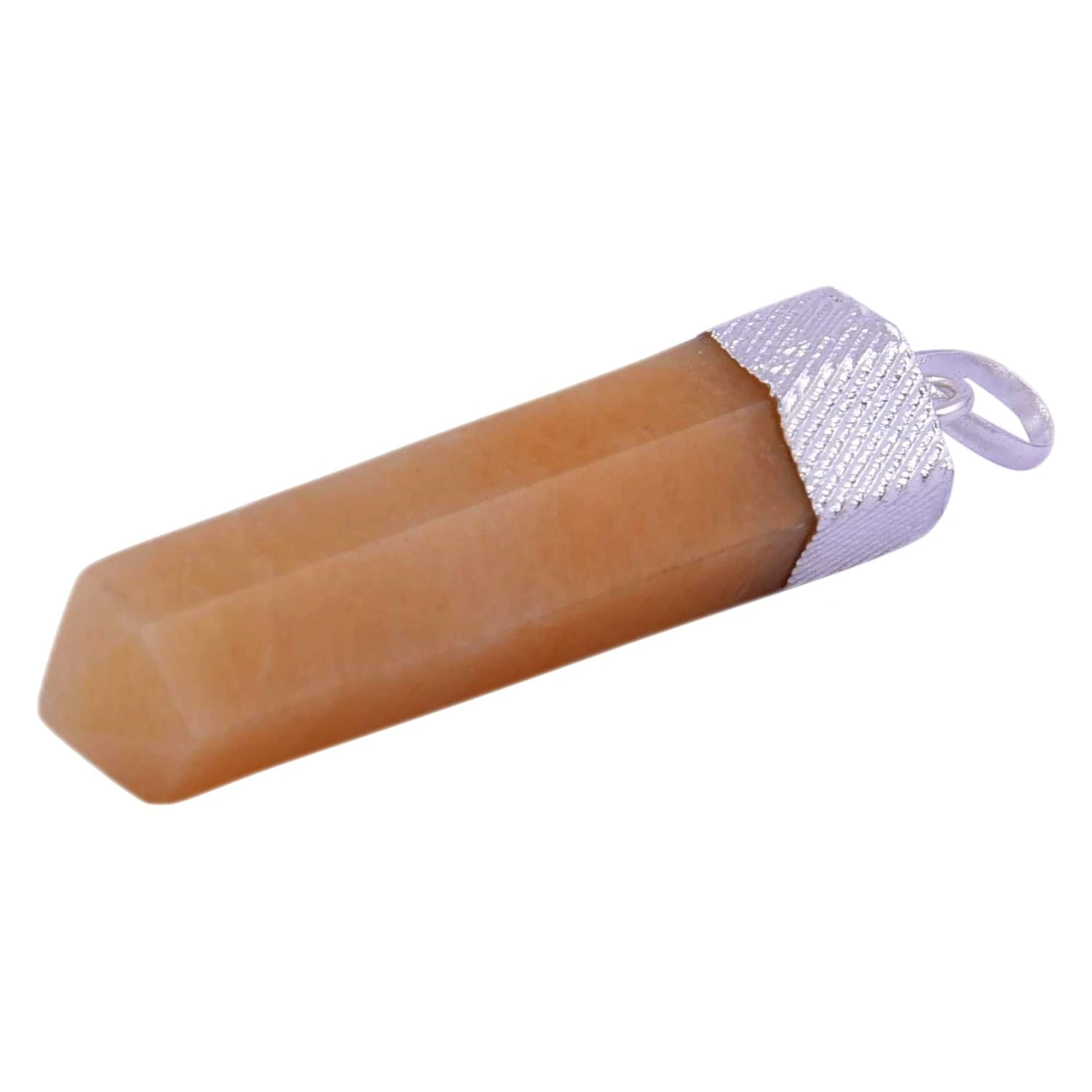 Red Aventurine Pencil Pendant for Reiki Healing and Crystal Healing,Traditional Astrological Pendant for Women and Mens for Chakra Healing | Lucky Charm Positive Vibes Energy(KI_42) by Krishna Impex view 2