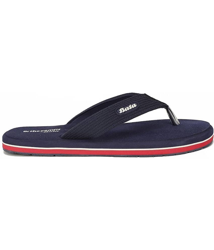 Bata Navy Men's Thong Flip Flop view 2