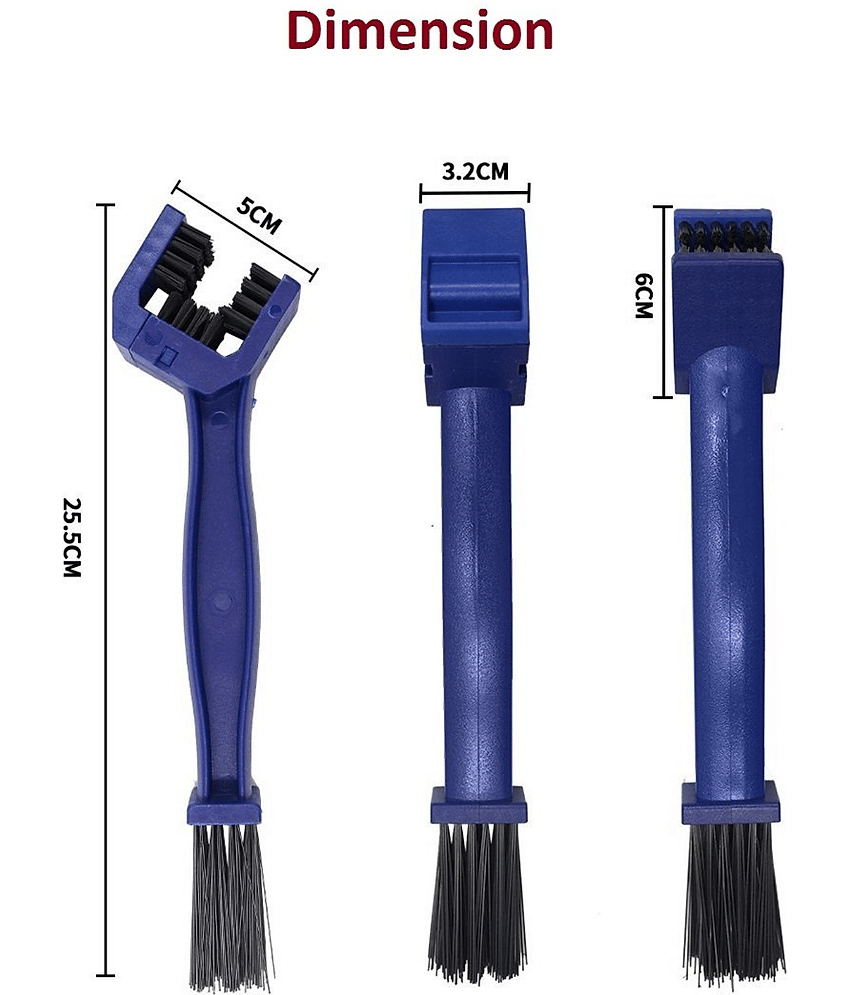 Aksmit Combo ( Pack Of 1 ) Multi-Purpose Bike Chain Cleaner Brush with Soft & Long Bristles Ideal for Quick Cleaning of Cycles, Motorcycles view 2