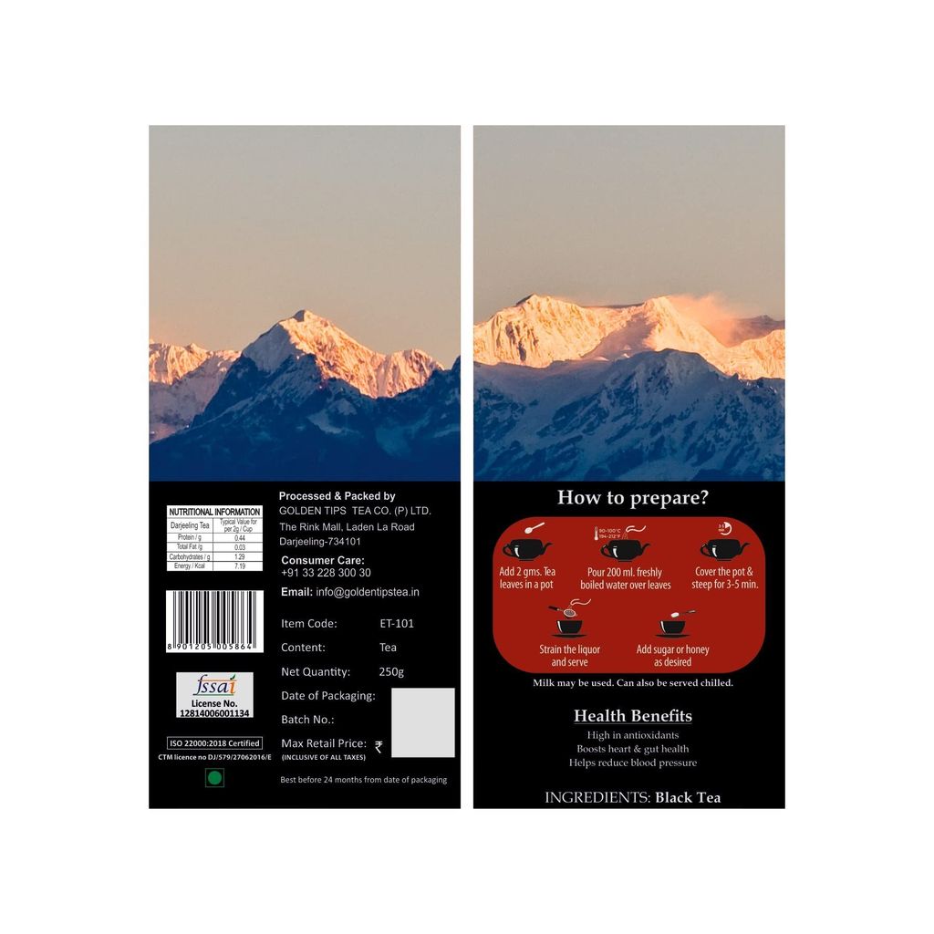 Golden Tips Summer Serenade Second Flush Darjeeling Black Tea (8.81oz - 250 gm - 125 Cups) view 2