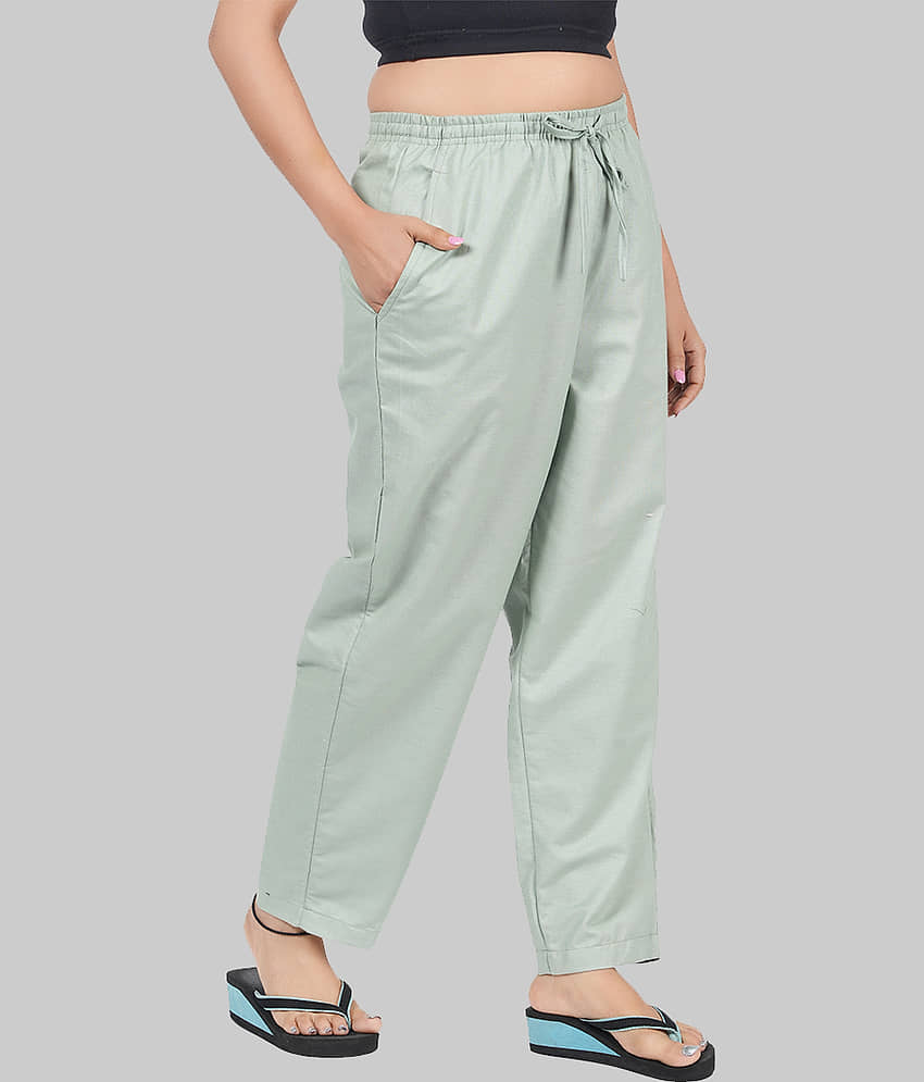 STYLE SHOES Pack of 1 Linen Regular Women's Formal Pants ( Mint Green ) view 2