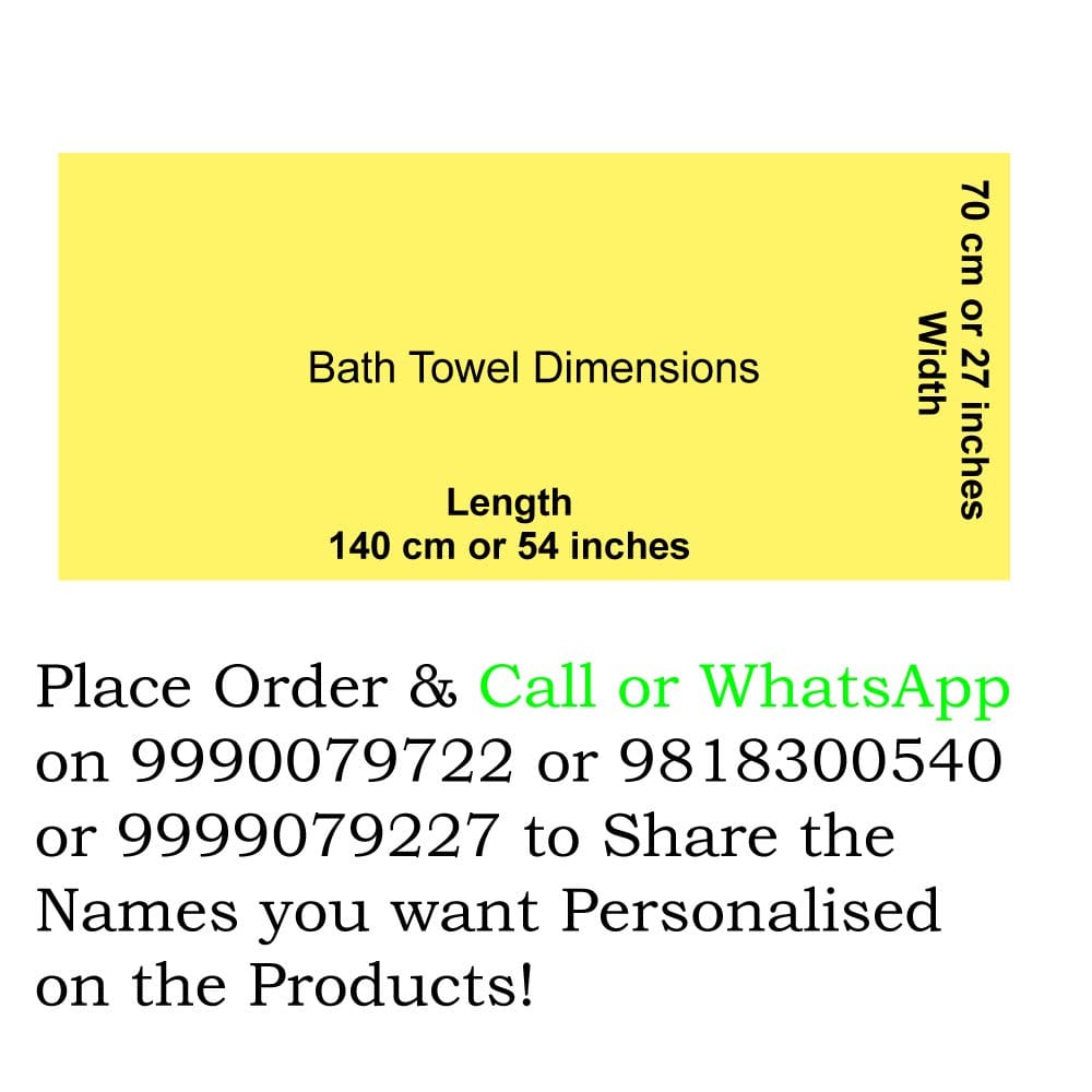 TurtleLittle, 100% Cotton, Queen Bee Personalised Adult White Bath Towel, 600 GSM (Set of 1, White) view 2