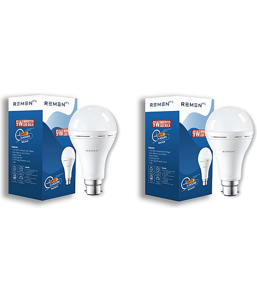 Remen Led Lites - 9W Cool Day Light LED Bulb ( Pack of 2 ) view 2