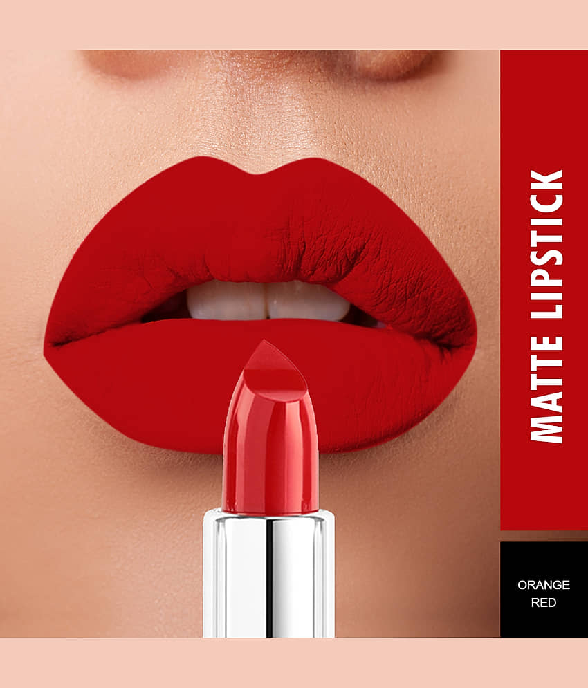 Swiss Beauty Matte Lipstick (Orange Red), 3.8gm view 2