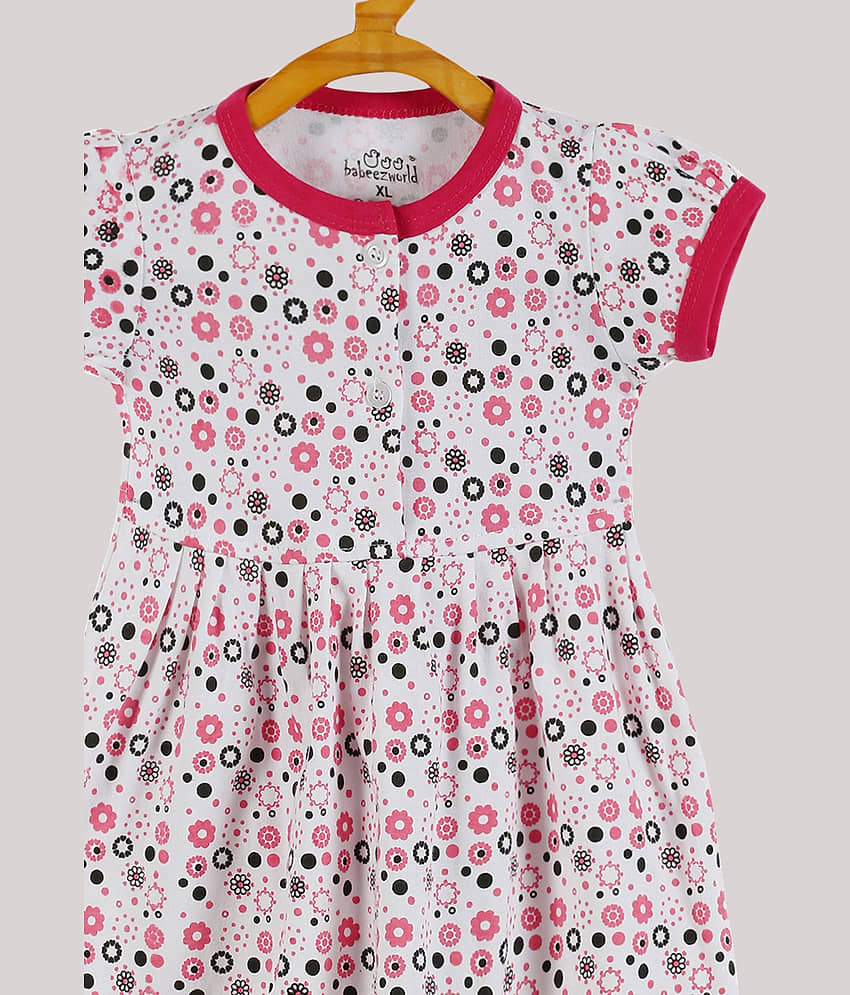 Babeezworld Pack of 1 Baby Girls Cotton Frock ( Pink ) view 2