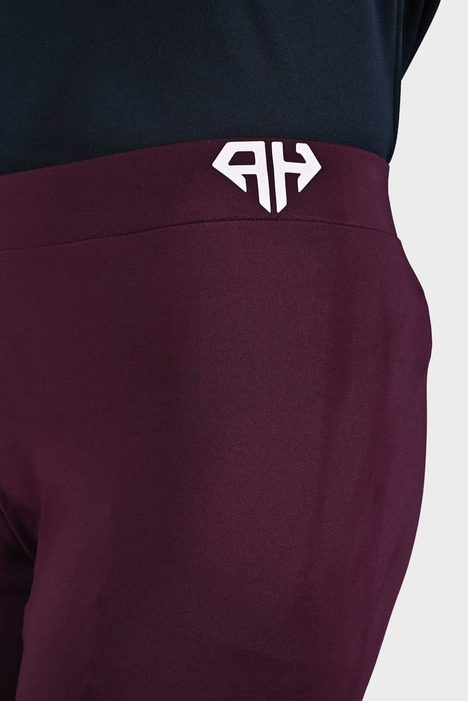 Women Leggings Burgundy view 2
