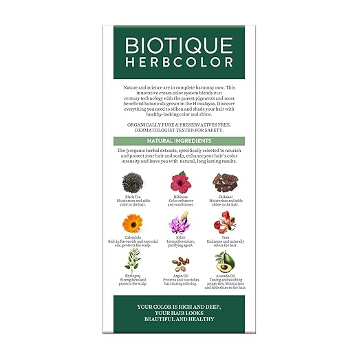 Biotique Herbcolor 1N Natural Black 50g + 110ml view 2