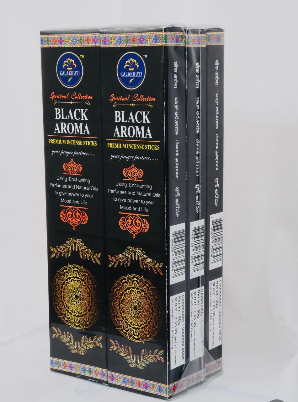 Black Aroma Incense Sticks 6 pcs