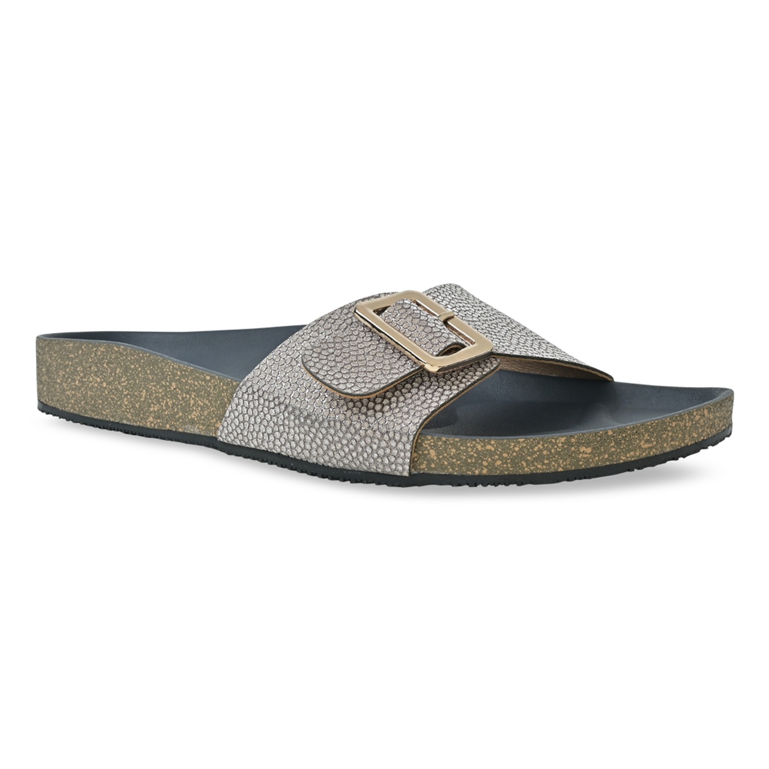 Antique Gold Women Slider Flats view 2