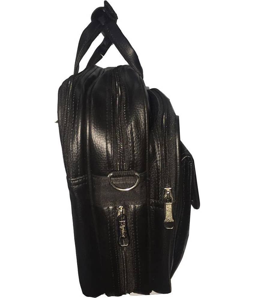 Apnav - Black P.U Office Bag view 2