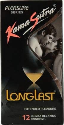 KAMA SUTRA A Lubricated Condoms long last Condom Made of Natural Rubber Latex For Men(1 Pack Of 12 Condom) New view 2