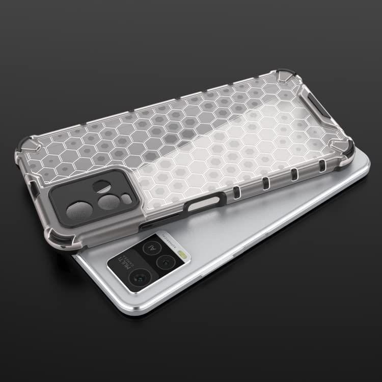 Faircost for Vivo Y21 2021/ Y33s Hybrid Shockproof Back Cover Hard Outside Soft Inside- (Polycabonate::Transparent) view 2