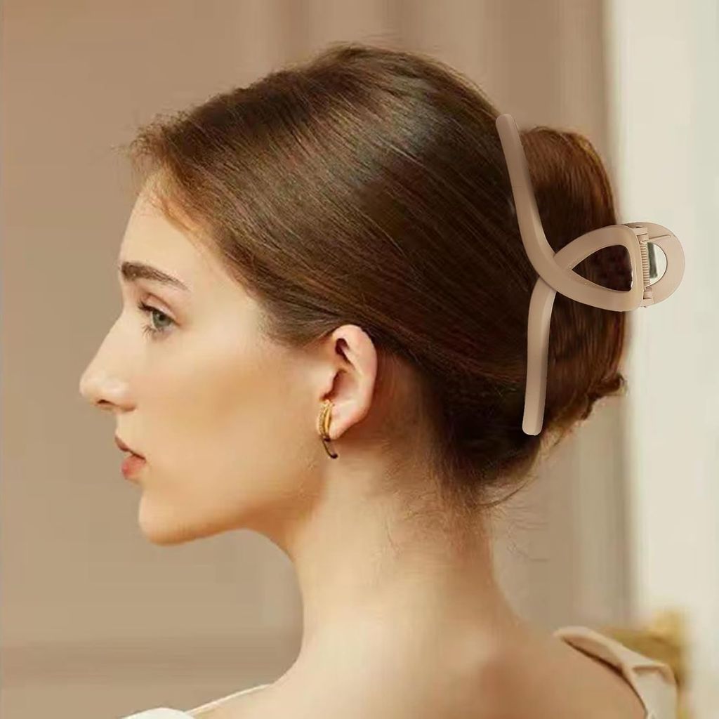 Akashkrishna 3.5 Inch Hair Claw Clips Large No Slip Big Matte Jaw Butterfly Clip for Thin Fine Thick Hair Women and Girls (Pack of 3) Multicolor view 2