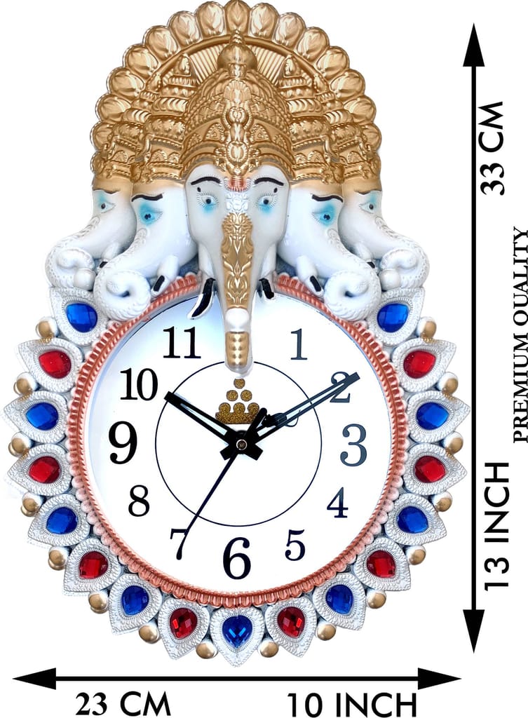 GrabKart Lord Ganesha Design Analog Wall Clock view 2