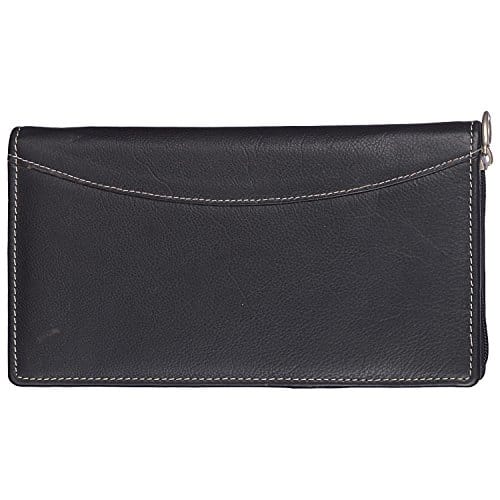 Leatherman Genuine Leather Black Passport Wallet one Compartment 1722 view 2