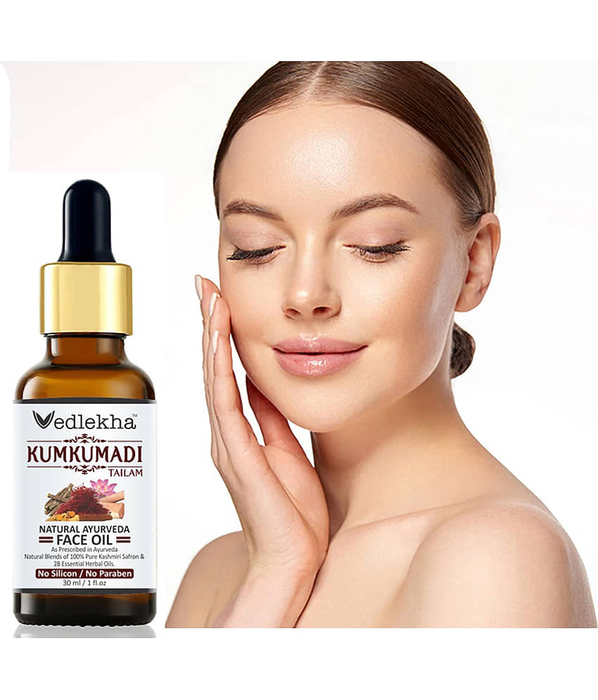 Vedlekha 100% Pure Kumkumadi Tailam For Radiant Skin For Brightens, Healthy & Glowing Skin Face Serum 30 mL view 2