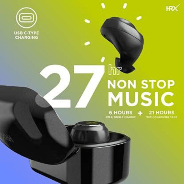 HRX X-Drops 9G With Quick Touch Technology Wireless Earbuds view 2